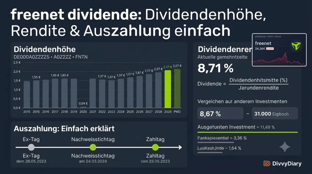 freenet dividende dividendenhöhe, rendite & auszahlung einfach